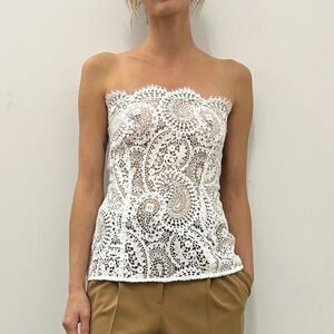 Ssense Beaufille Sandro White lace top 10 Large